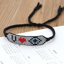 Turkish evil eye beaded Miyuki rice beads woven letter braceletpicture8