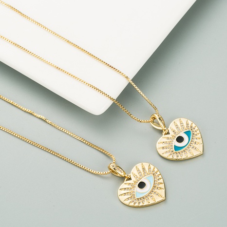 devil's eyes heart-shaped pendant necklace's discount tags