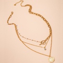 gold coin diamond pearl necklacepicture8