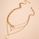 gold coin diamond pearl necklacepicture9