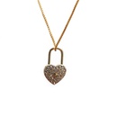microinlaid zircon heart lock necklacepicture5