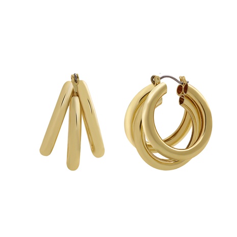 retro copper C-shaped multilayer earrings's discount tags