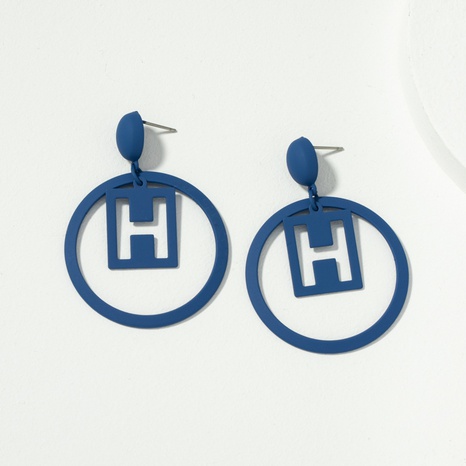 fashion blue letter earrings's discount tags