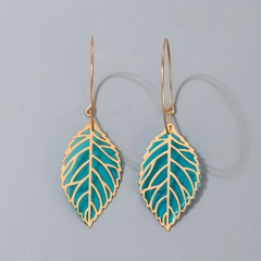 fashion long minimalist leaf earrings