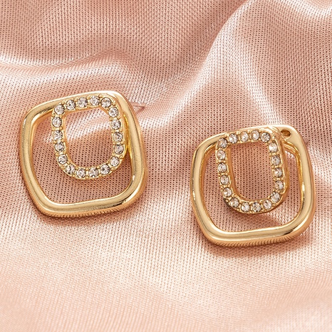 hollow square rhinestone earrings's discount tags
