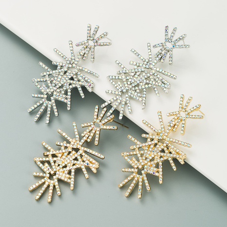 fashion diamond alloy long earrings's discount tags