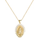 Jungfrau Maria Halo Anhnger Kupfer eingelegte Zirkon Halskettepicture8