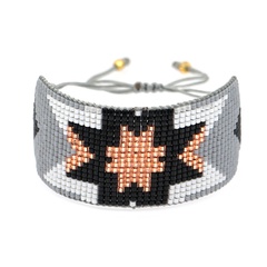 Perles de riz Miyuki ethniques bohème tissées bracelet de perles géométriques faites à la main pure