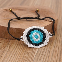 Fashion ethnic style popular blue eyes Miyuki rice beads woven bracelet