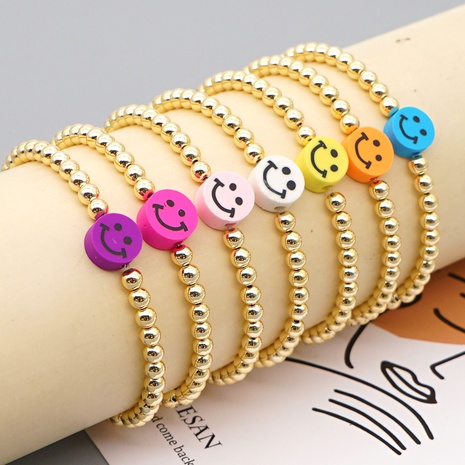 bohemian smiley wild beaded gold-plated bracelet NHGW300939's discount tags