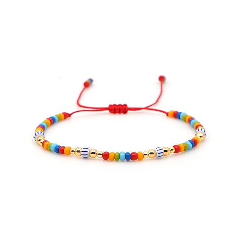Simple Bohemian French Rainbow Bead Small Bracelet NHGW300940's discount tags