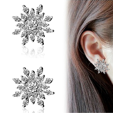 Boucles d'oreilles strass diamant brillant neige's discount tags