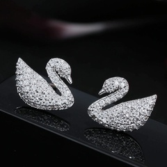 Fashion Sweet OL Concise Swan Earrings