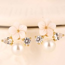 fashion sweet OL shell flower zircon earringspicture3