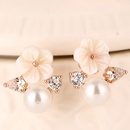 fashion sweet OL shell flower zircon earringspicture4