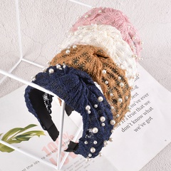 Korean new mesh embroidery headband