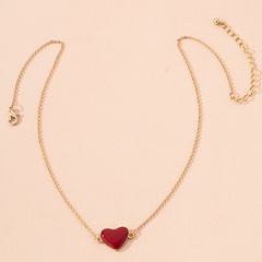 fashion alloy red heart necklace