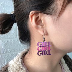 fashion GIRL color matching earrings