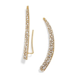 fashion asymmetric full diamond earrings