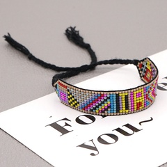 geometric type handmade beaded bohemian braided bracelet