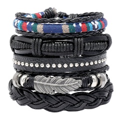 bohemian hand-woven leather bracelet