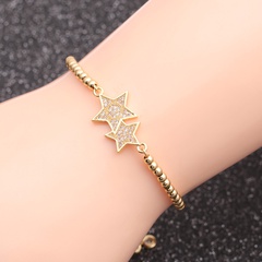 micro-inlaid zircon five-star  bracelet