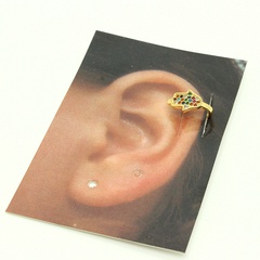 retro colored diamonds ear clip