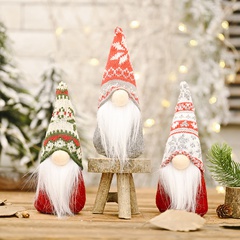 Flocon de neige tricoté chapeau forêt vieille poupée décoration de Noël