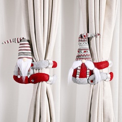 Decoración navideña sombrero a rayas hebilla de cortina