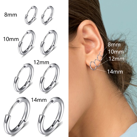 boucles d'oreilles simples en acier inoxydable's discount tags
