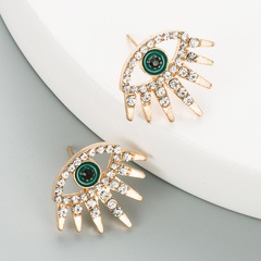 Fashion alloy diamond-studded demon eye earrings