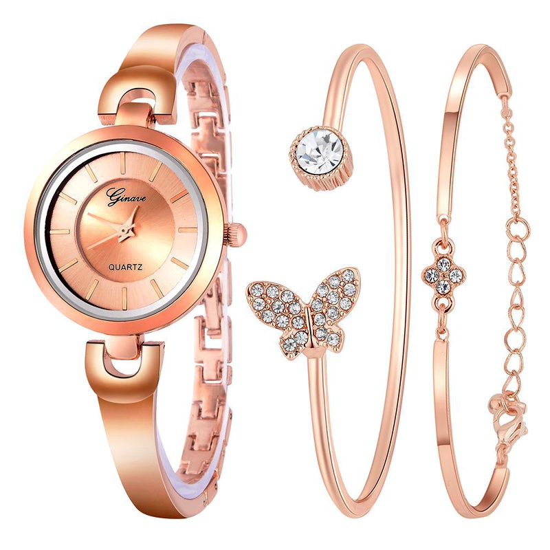 Trend Rhinestone Bracelet Set Threepiece  Watch