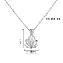 simple pearl lotus cage pendant necklacepicture5