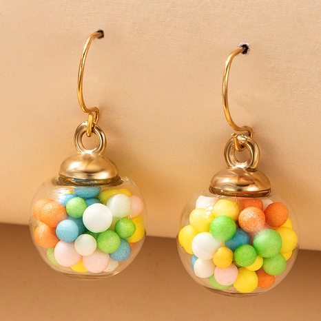 bunte Candy Glass Ball Ohrringe's discount tags