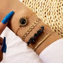 Retro Black Sunflower Bracelet 4Piece Setpicture7