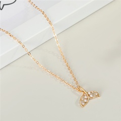 fashion titanium steel fishtail necklace