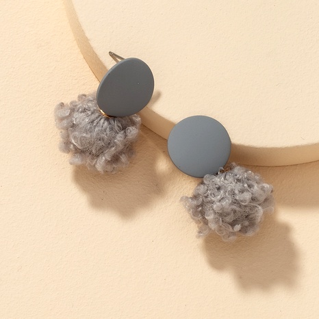 Fashion fur ball earrings's discount tags