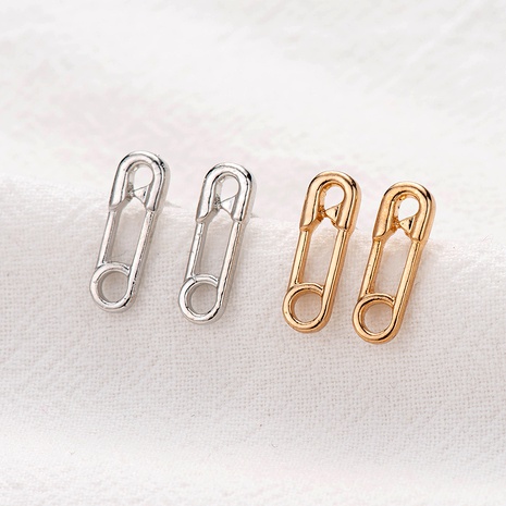 alloy geometric hollow pin earrings's discount tags