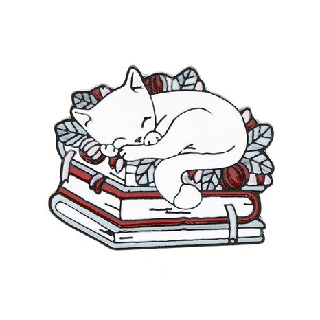 Nouveau dessin animé mignon chat endormi broche's discount tags