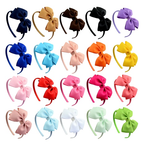 ribbed ribbon children's bowknot headband set NHMO292581's discount tags
