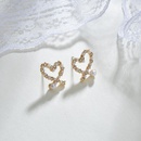 Korean  irregular hollow love pearl earringspicture10