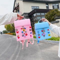 bolsa de silicona linda bolsa con orificios para padres e hijos niños mochila escolar para padres e hijos mochila pequeña
