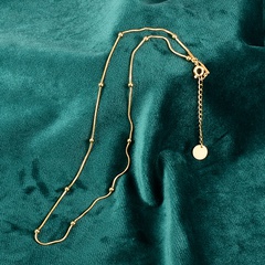 Titanium steel beaded basic stacking necklace
