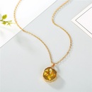 Jewelry Original Shell Necklace Imitation Natural Stone Round Sun Flower Pendant Resin Necklacepicture14