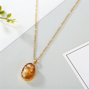 Jewelry simple shell necklace imitation natural stone oval pendant resin necklacepicture10