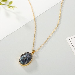 Jewelry simple shell necklace imitation natural stone oval pendant resin necklacepicture11