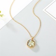 Jewelry Original Shell Necklace Imitation Natural Stone Round Sun Flower Pendant Resin Necklacepicture21