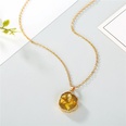 Jewelry Original Shell Necklace Imitation Natural Stone Round Sun Flower Pendant Resin Necklacepicture23