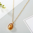 Jewelry simple shell necklace imitation natural stone oval pendant resin necklacepicture13