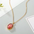 Jewelry simple shell necklace imitation natural stone oval pendant resin necklacepicture16